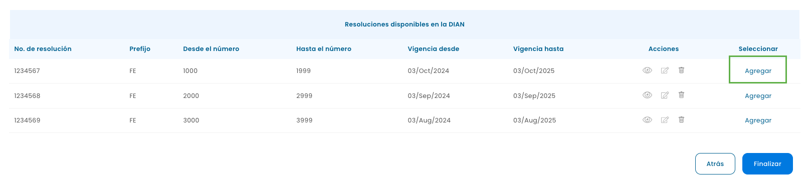 5. Configuración y activación de resoluciones de factura electrónica